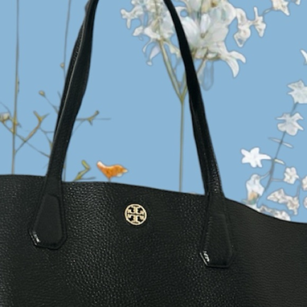 Tory Burch Perry Black large Tote Bag EUC🖤 - Picture 4 of 17